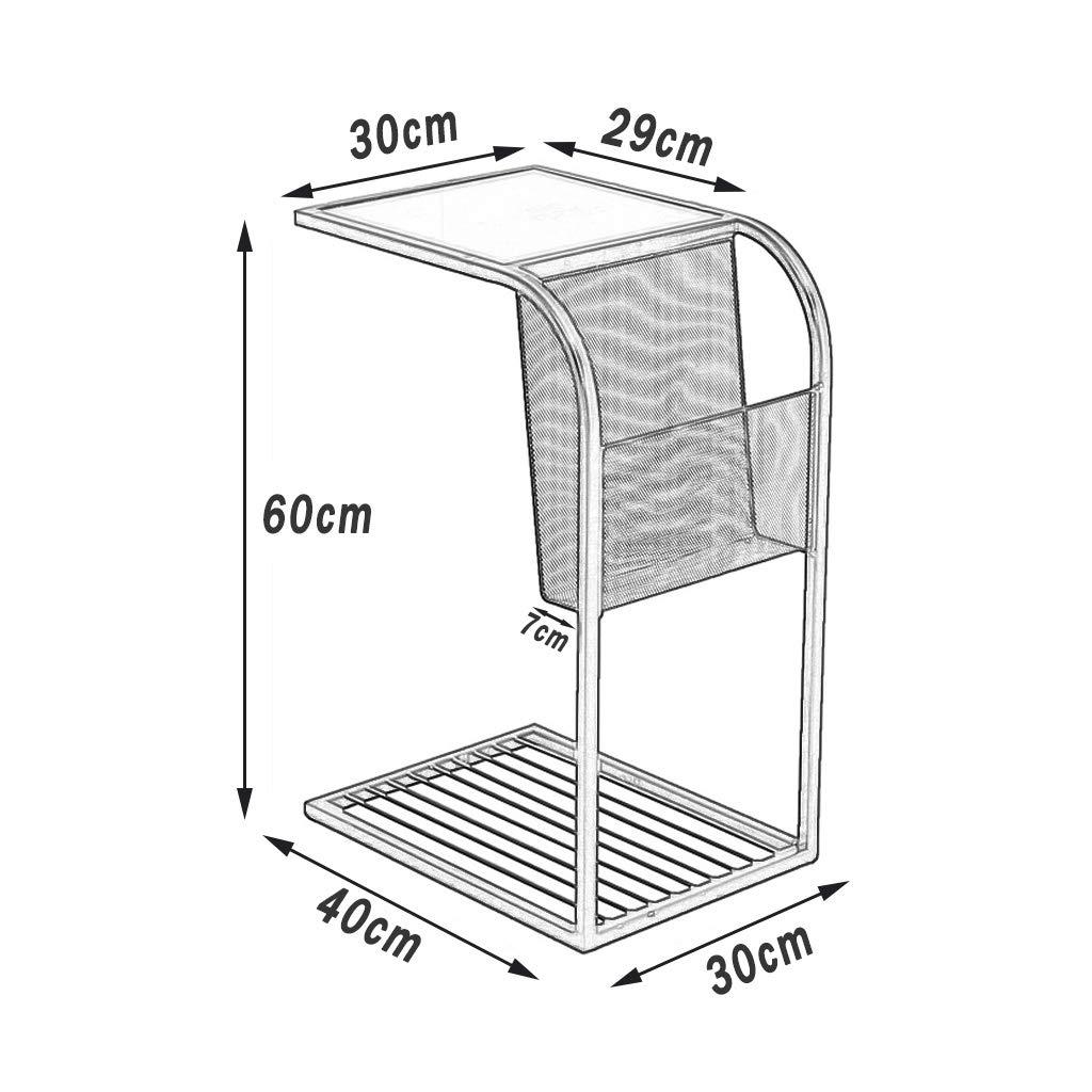 BTZHY BTZHY Side Table/End Table,C-Shaped Marble Desktop Metal Frame Side Storage, Bed Table Living Room Home and Office Side Table