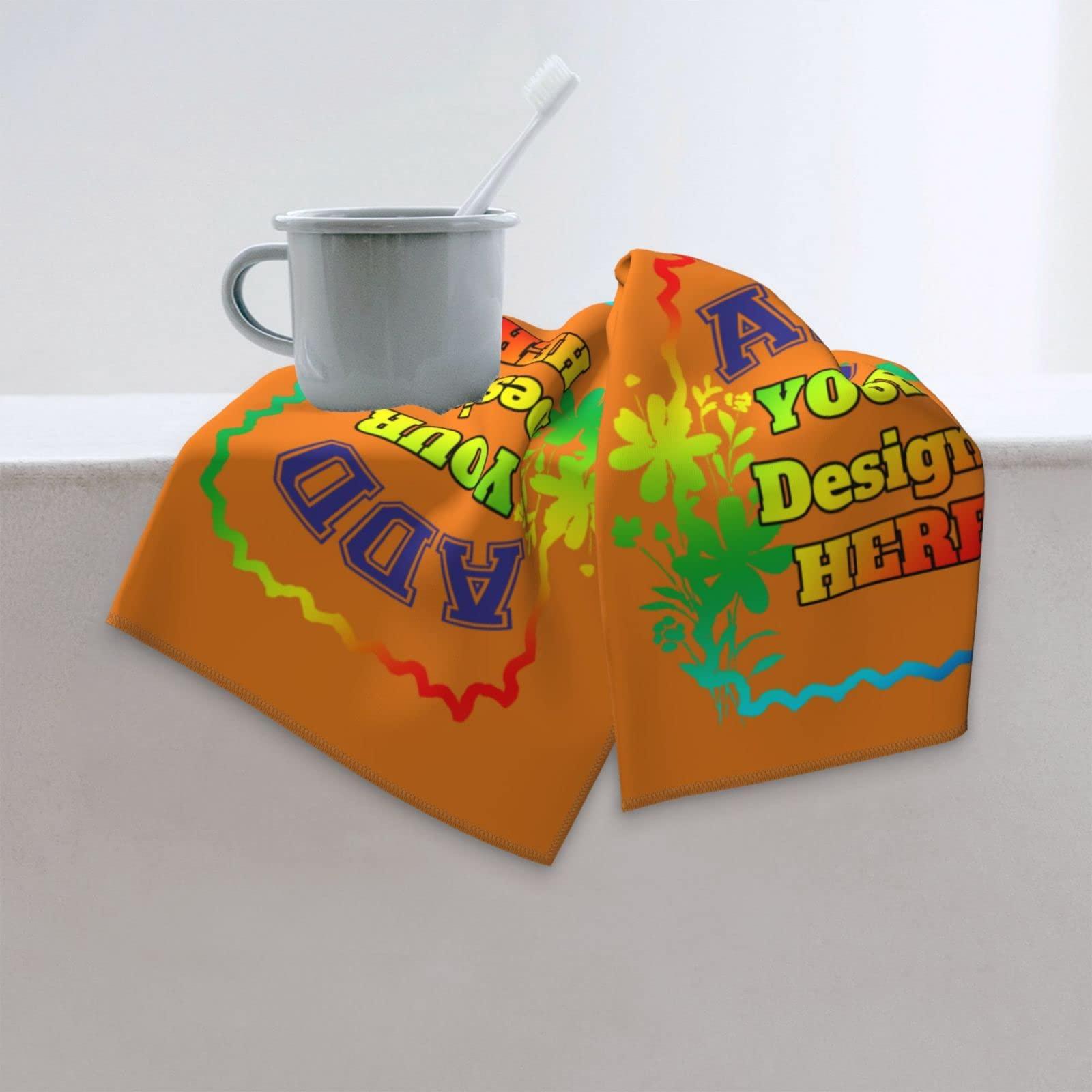 Generic Towels Customized Towels Add Pictures/Text/Logo to Customize Your own Personalized Beach Towels 12x27.5in