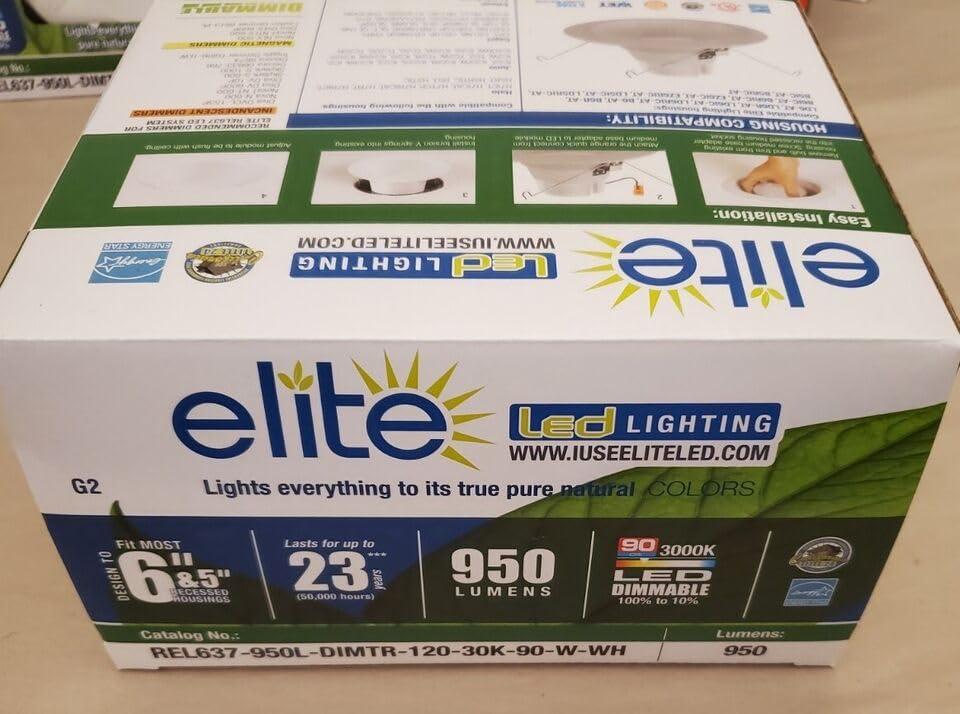 Elite Lighting Elite Lighting REL637950LDIMT LED Retrofit Lighting Module, 120V, 3000K, White