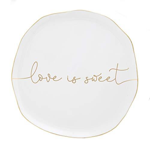 Santa Barbara Design Studio Santa Barbara Design Studio Wedding Ceramic Cake Stand, 11.5-Inches in Diameter, Love is Sweet