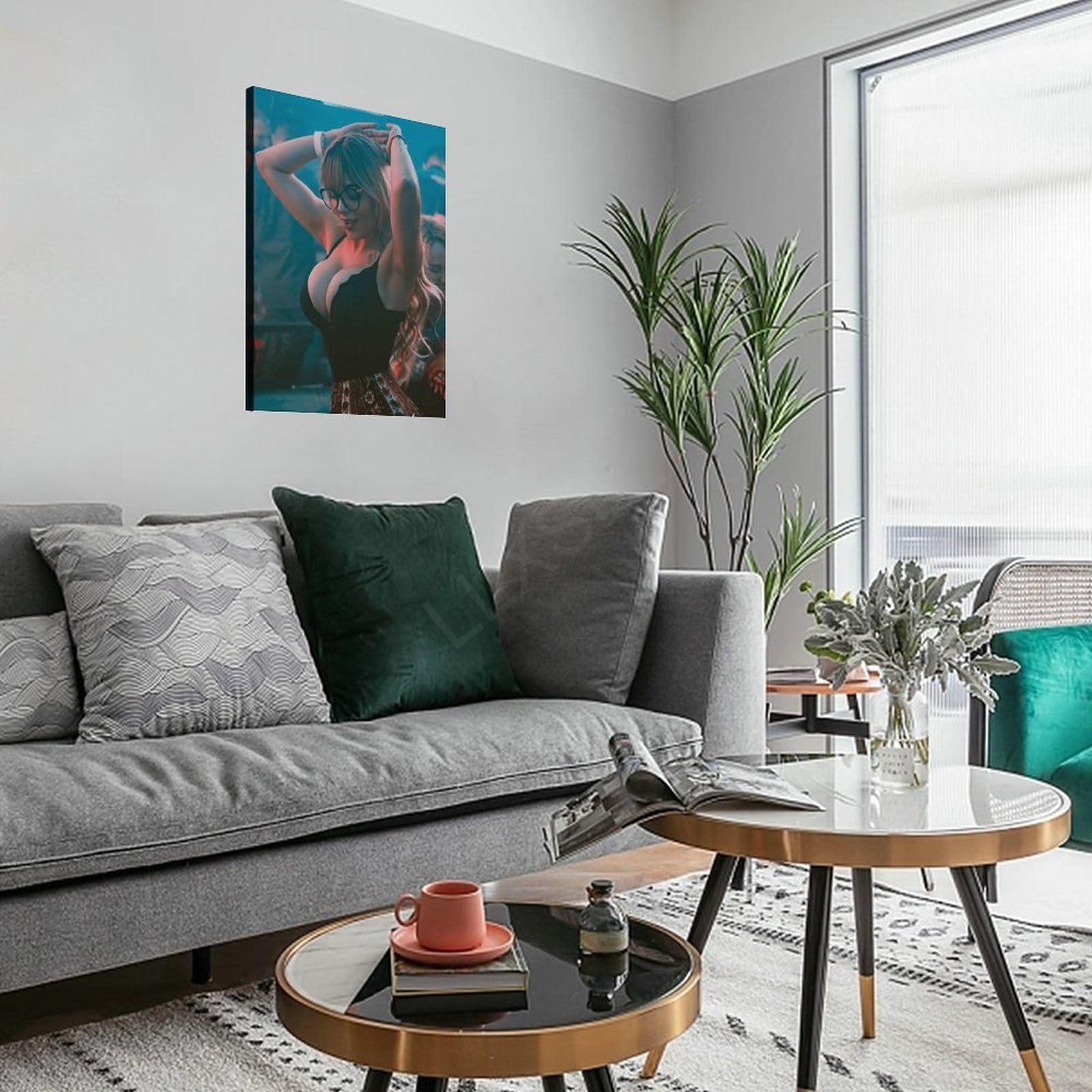 TOYOCC TOYOCC Karely Ruiz Sexy Celebrity Portrait Art Poster (3) Canvas Poster Wall Art Decor Print Picture Paintings for Living Room Bedroom Decoration Frame-style 12x16inch(30x40cm)