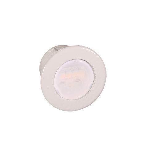 DEKOR DEKOR LED Recessed Stair Lights Step Lighting for Indoor Outdoor Use (Hammered White, Indoor Light Kit)