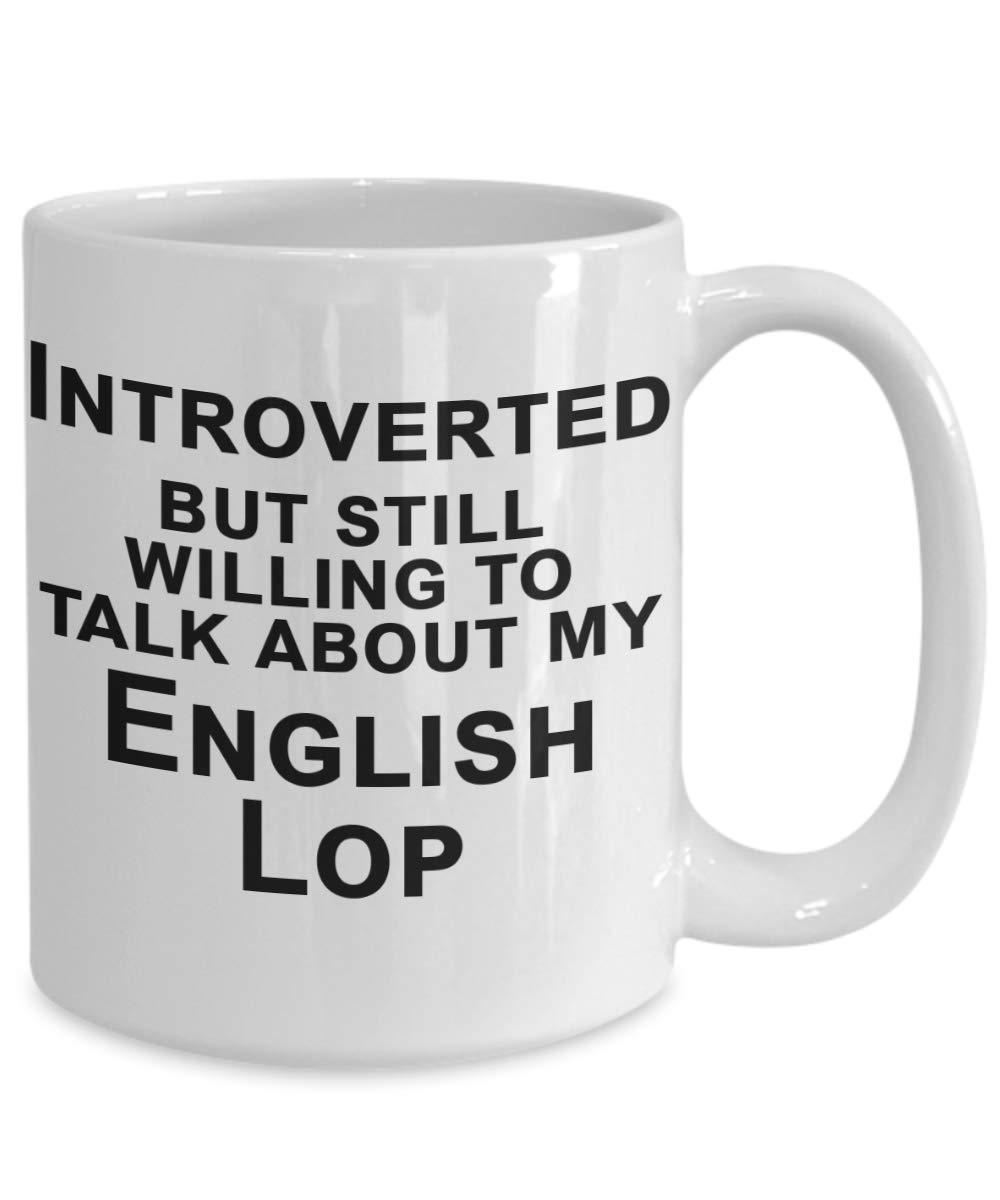 Ellemar English Lop, Rabbit Mug, Lop Ear Rabbit, Gift for Rabbit Lover, Introvert Gifts - Introverted But Willing to Talk Rabbits