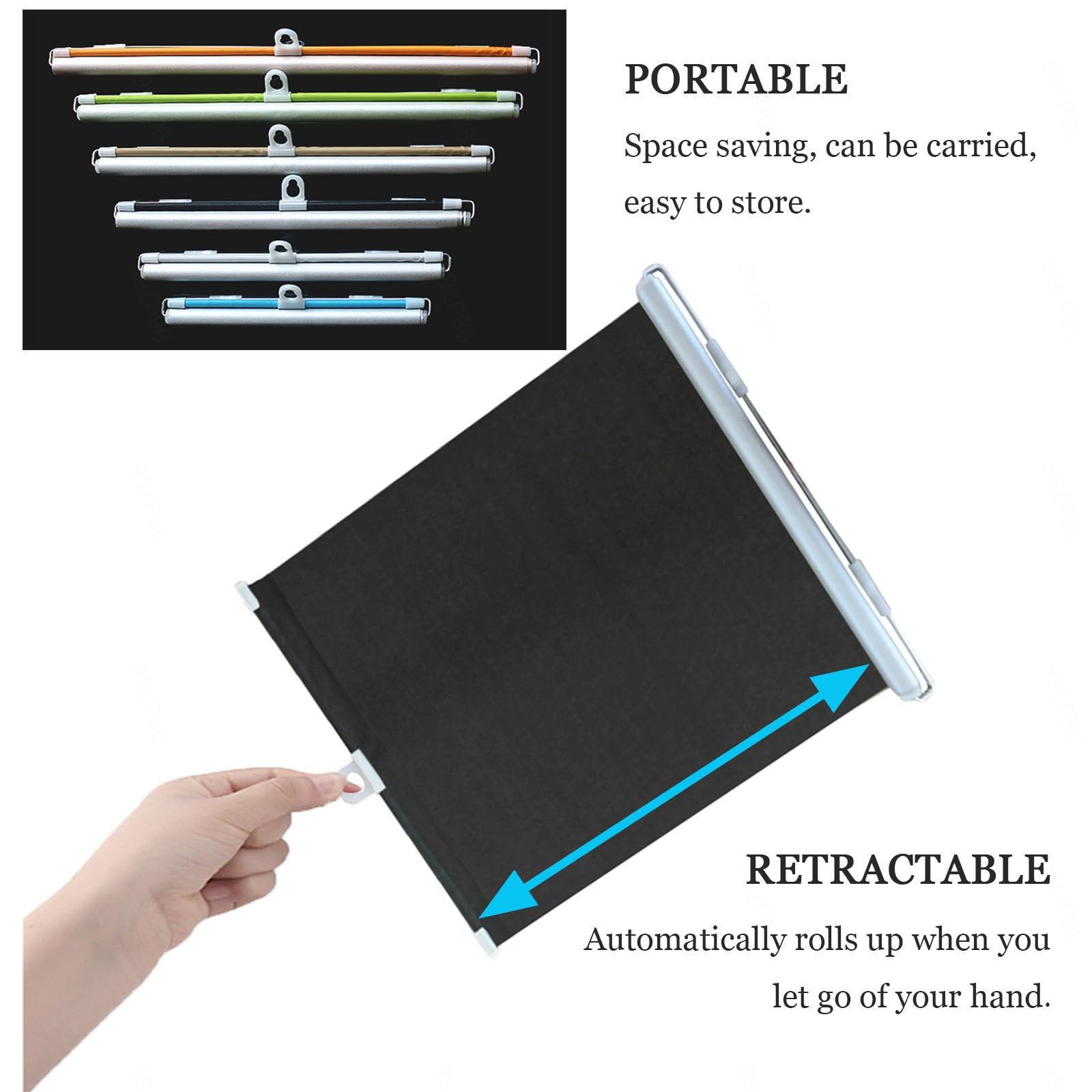 Xrdbfd Blackout Roller Blinds With Suction Cups, Blackout Curtains Without Drilling, Sunscreen/thermal Roller Window Shades, Sunshade Roll Up Blinds for Home/kitchen/office,Black-60x125cm(23.6*49.2in)