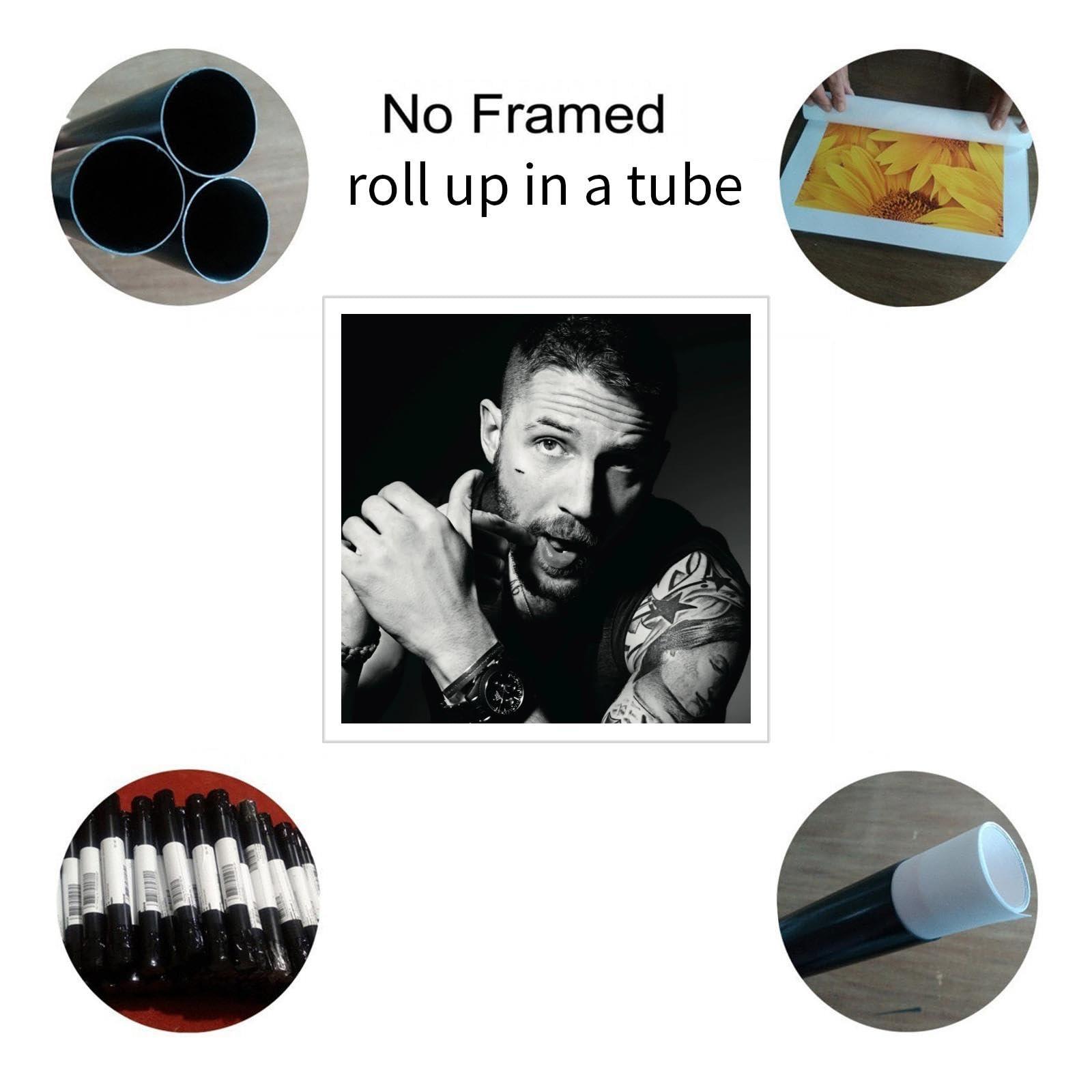 QFZMTVU QFZMTVU Tom Hardy Poster Canvas Prints Room Aesthetic Wall Art For Home Office Decorations Gift Unframed 8\"x8\"