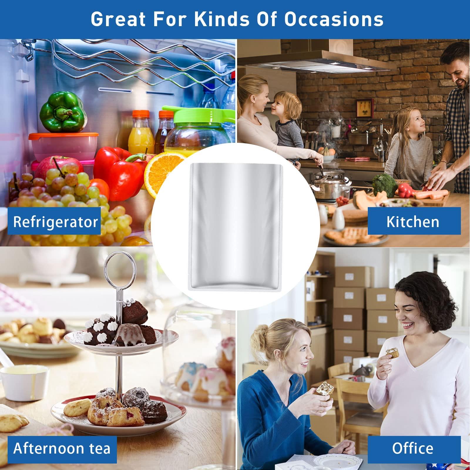 millionka 50 Pack 1 Gallon Mylar Bags for Food Storage with Oxygen Absorbers for Rice, Grains, Coffee Beans and Emergency Long Term Food Storage