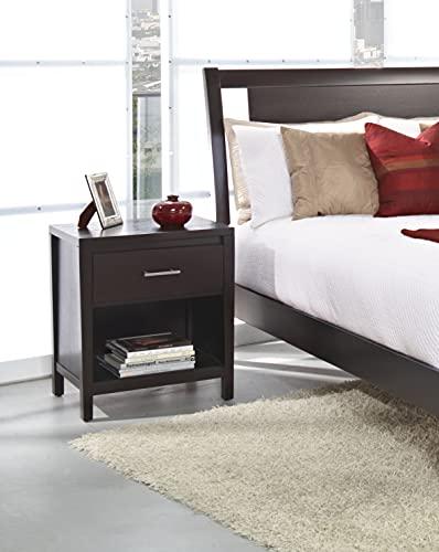 Modus Furniture Modus Furniture Solid Wood Nightstand, 1-Drawer, Nevis - Espresso