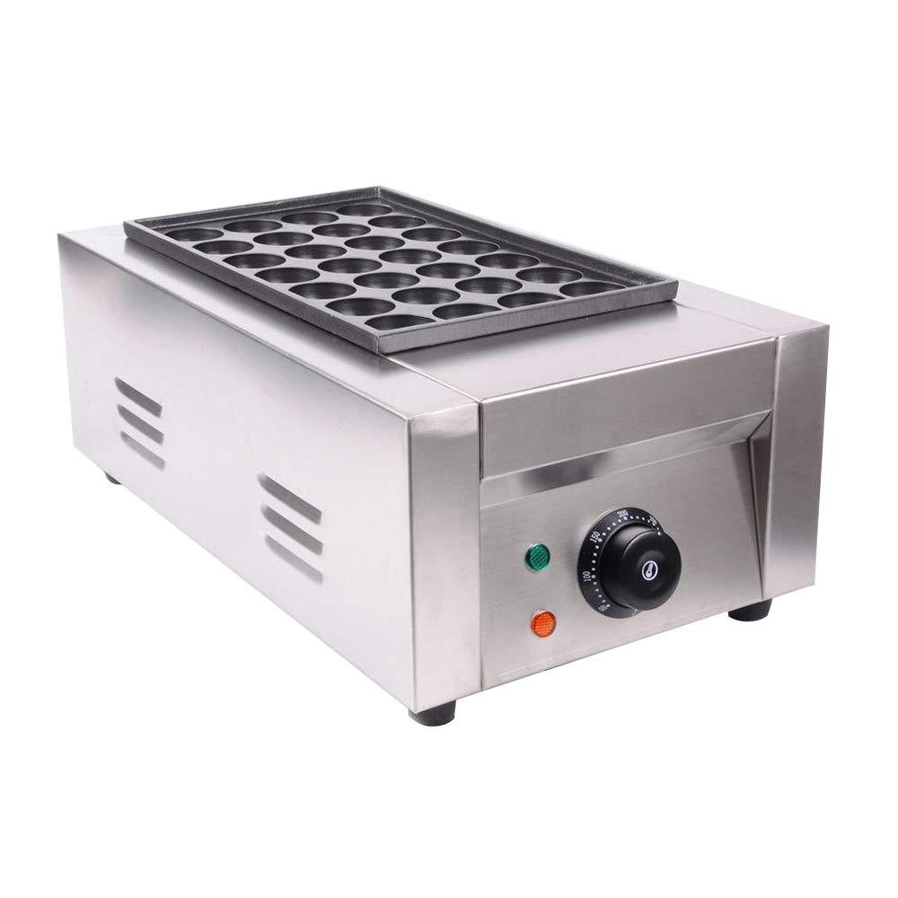 EQCOTWEA EQCOTWEA Electric Takoyaki Maker, 28 Holes Commercial 110V 1.8KW Electric Non-stick Baker Electric Takoyaki Japanese Octopus Fish Ball Maker Machine Takoyaki Grill