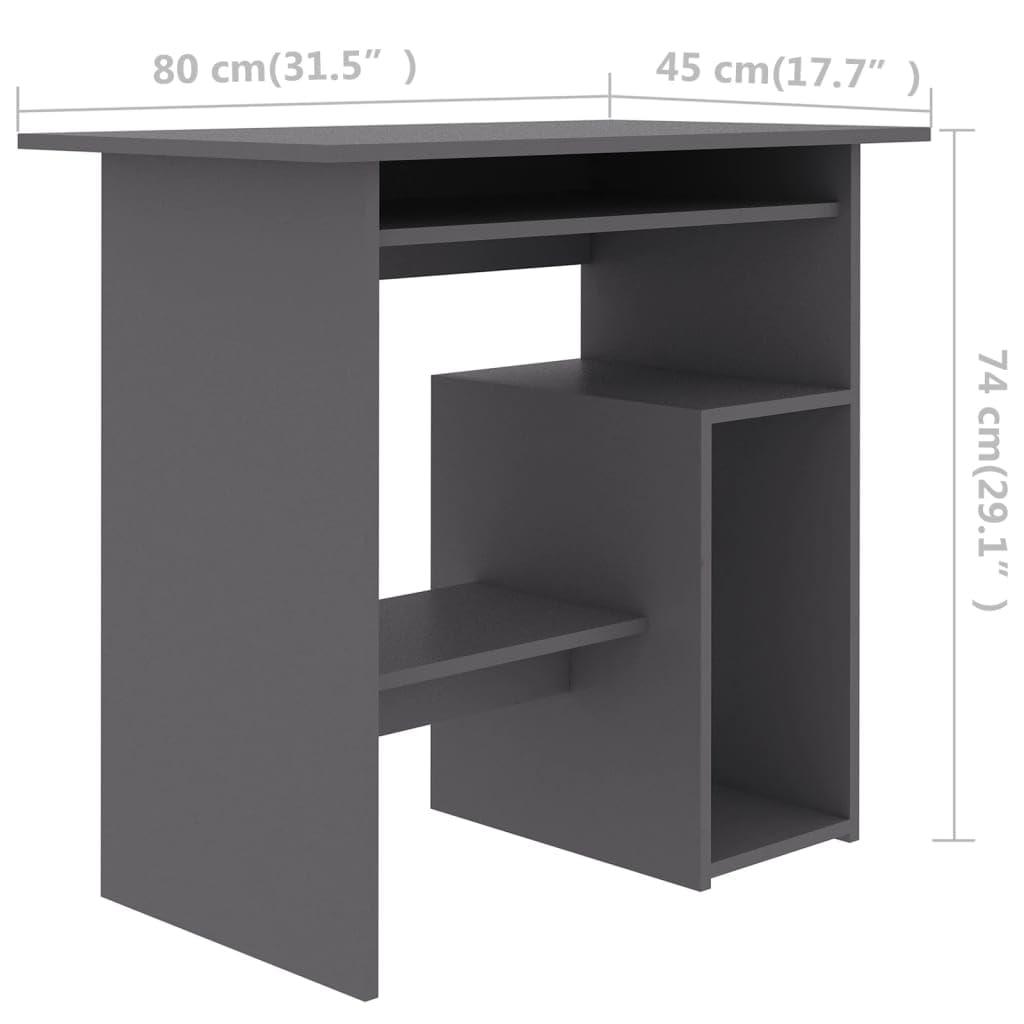QZZCED QZZCED Corner Desk Bedroom Desk Computer Desk Desk Gray 31.5"x17.7"x29.1" Engineered WoodSuitable for Schools, Offices, Dormitories and bedrooms