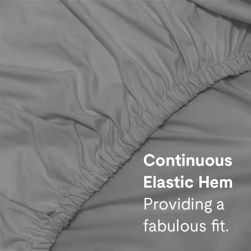 Jennifer Adams Jennifer Adams Lux Collection Sheet Set, 4-Piece Microfiber Sheets & Pillowcases - Ultra-Soft, Breathable and Wrinkle-Resistant for Full Size Bed (Full, Graphite)