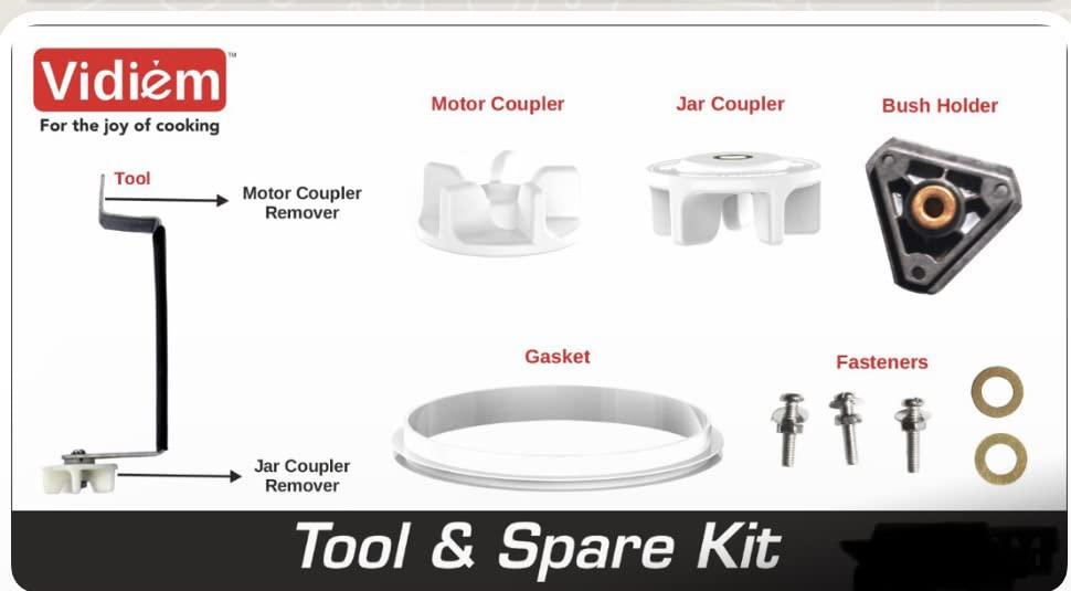 Vidiem Vidiem Ivy Plus 4 Jar Mixer Grinder 750 watts Free Service Kit included -110Volts