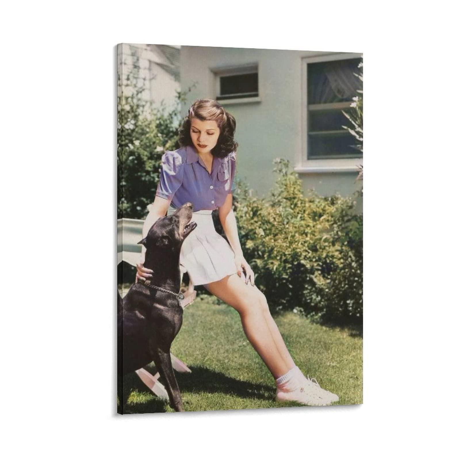 BEEGON Rita Hayworth Classic Beauty Poster (89) Print Photo Art Painting Canvas Poster Home Decorative Bedroom Modern Decor Posters Gifts 20x30inch(50x75cm)