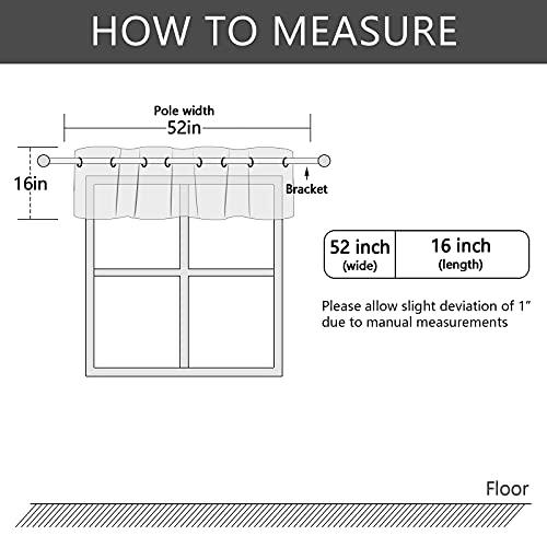 Sky Wave Sky Wave Grommet Top Blackout Curtain Valance - Window Treatment for Living Room, Kitchen. (Coffee 42 Inch Wide by 20 Inch Long- 1panel)