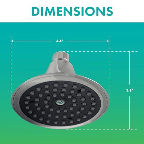 Niagara Conservation Niagara Conservation N2517CH Sava Spa 1-Spray with 1.75 GPM 4.4-in. Wall Mount Adjustable Fixed Shower Head in Chrome, 1-Pack | Bathroom Shower Head Sprayer with Pressure Compensation Technology