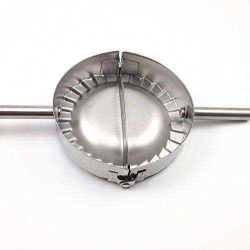 i Kito Stainless Steel Ravioli Mold Dumpling Press Maker Wrapper Pierogie Pie Crimper Pastry Dough Cutter Kitchen Gadgets (M-4inch)