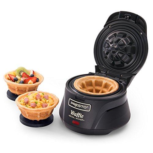 Presto Presto 03500 Belgian Waffle Bowl Maker,Black, 9.3 x 8.25 x 5.25 inches