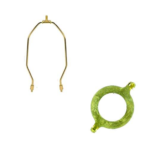 Upgradelights Upgradelights 7 Inch Harp with Slip Uno Adapter Harp Converter Lamp Shade Uno Euro Fitter 1 7/16 I.d. with a Phenolic Ring