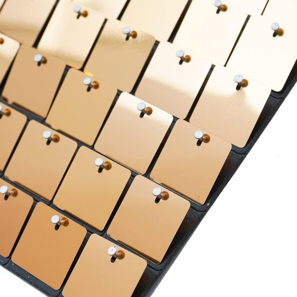 Generic 24 Panels, Spangle Shimmer Sequin Wall Panel Backdrop - Antique Gold for Wedding, Birthday, Shower, or Graduation Dcor