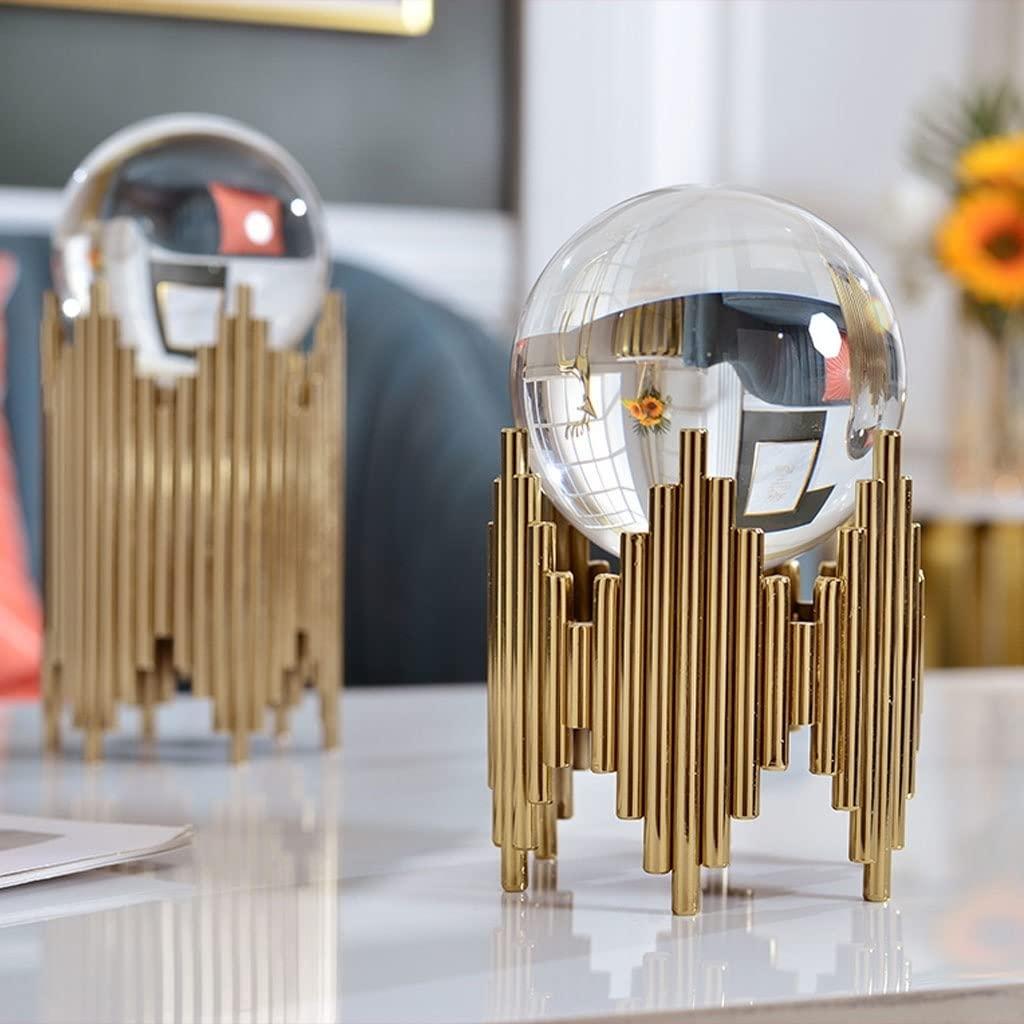 UNNS UNNS Crystal Balls Decor Transparent Crystal Ball Creative Ornaments Divination Crystal Ball with Bracket Party Performance Magic Crystal Ball Fortune Teller Ball (Color : A)