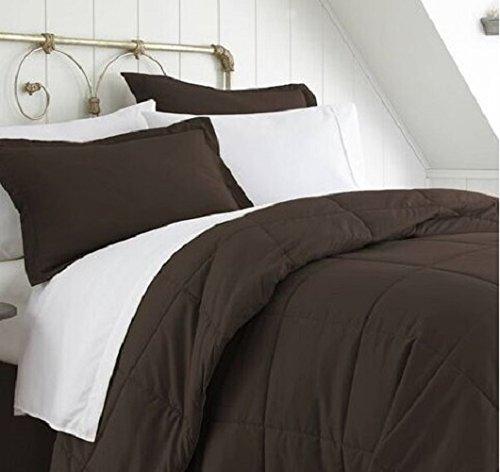 Linen Market Linen Market Comforter Set, 8 Pieces Twin in a Bag, Complete Set Includes Fitted Sheet, Pillowcases, Bed Skirt and Pillow Shams Twin Size Comforter, Chocolate