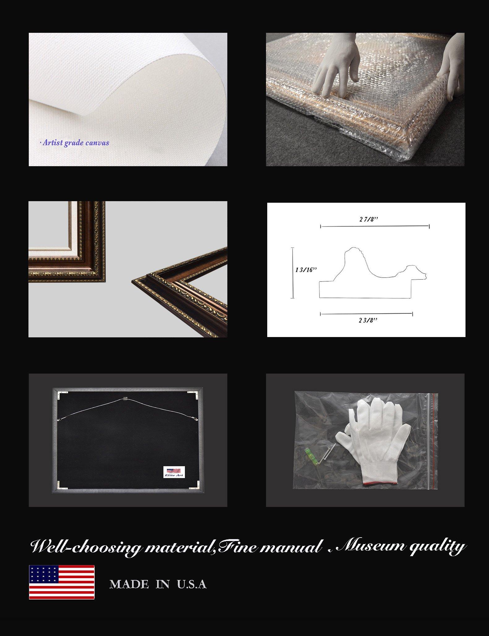 Eliteart ELITEART-Dogs Playing Poker by Cassius Marcellus Coolidge Oil Painting Reproduction Giclee Wall Art Canvas Prints-Framed Size:22\"x26\"