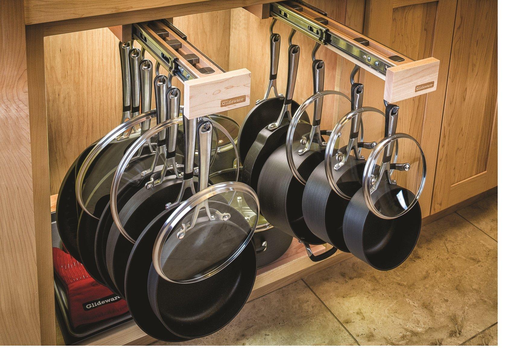 Glideware Dual-ing Glideware Cookware Organizer with 14 Hooks by Glideware, LLC
