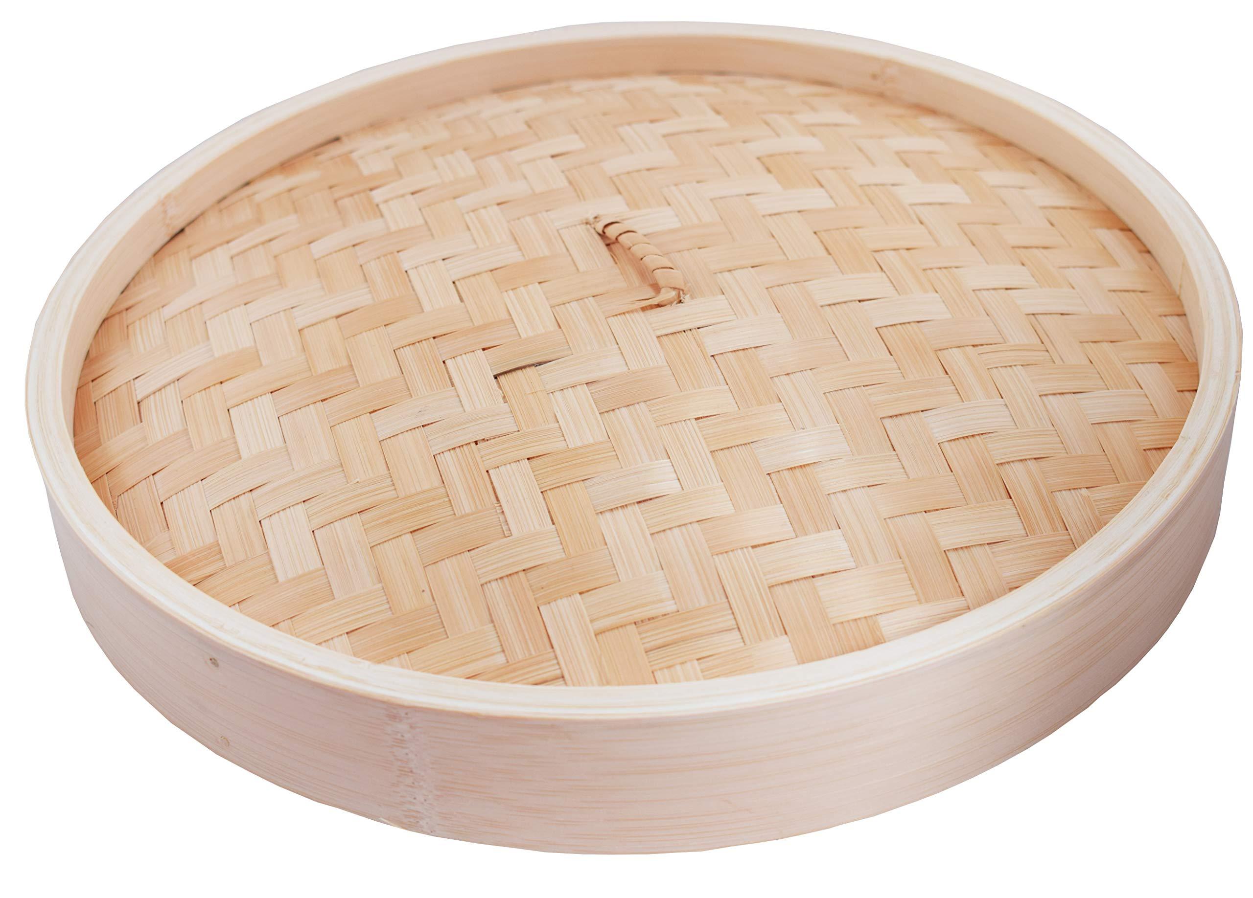 SUNRISE 8" Bamboo Steamer Set Sunrise Kitchen Supply