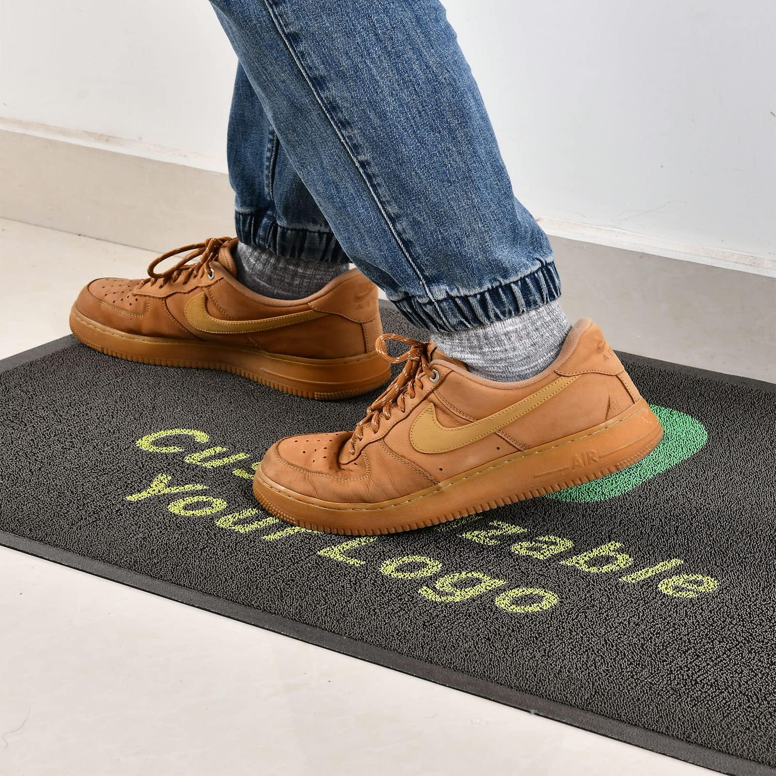 TOMCUSTOM Custom Rug Doormat Personalized Commercial Carpet with Any Size Color Logo Shape Pattern Non Slip Rugs for Indoor Outdoor Runner Washable Entrance Mat Suitable for Hotel Restaurant Office
