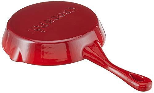 Crock-Pot Crock Pot Artisan 8 Inch Enameled Cast Iron Round Skillet, Scarlet Red