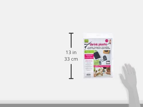 Vaessen Creative Vaessen Creative Shrink Plastic, Transparent, 4 Sheets, 21 x 30 cm, Fun Arts and Crafts Projects for All Ages