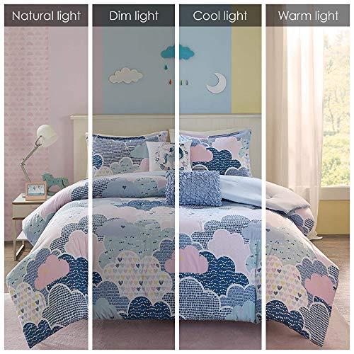 Urban Habitat Kids Urban Habitat Kids Comforter Vibrant Fun and Playful Unicorn Print Down Alternative All Season Children Bedding-Set, Girls Bedroom Décor, Full/Queen, Cloud Blue with 2 dec pillows