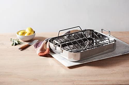 Le Creuset Le Creuset Stainless Steel Roasting Pan with Nonstick Rack, 14" x 10"