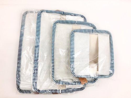 Minimal Life Minimal Life Foldable Multi-Sized Square Natural Linen & Cotton Fabric Storage Bins Clothes Storage Organizers- Set of 4