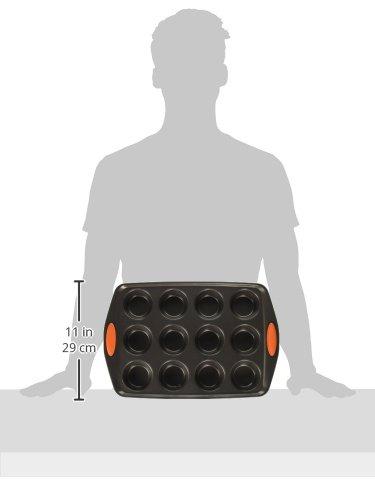 Rachael Ray Rachael Ray Yum -o Nonstick Bakeware 12-Cup Muffin Tin With Grips / Nonstick 12-Cup Cupcake Tin With Grips - 12 Cup, Gray