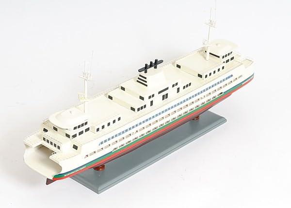 HomeRoots HomeRoots 11\" Brown and White Washington Ferry Boat Hand Painted Decorative Boat