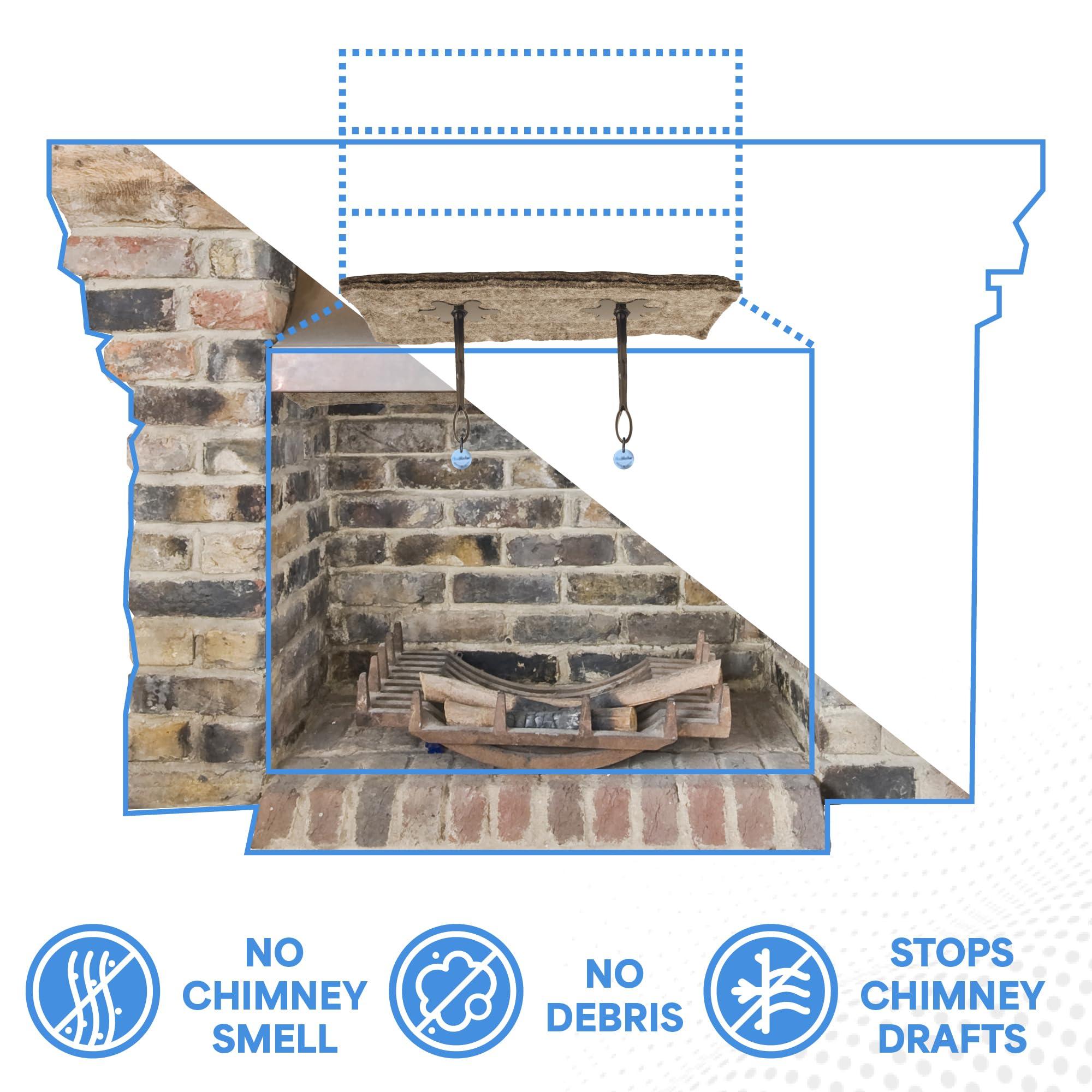 Flueblocker Flueblocker for 9"X45" Chimney Flue Chimney Sheep Fireplace Draft Stopper Plug Replacement Damper Fireplace Tool Better Than Inflatable Pillow or BalloonSave Energy Block Odor & Debris