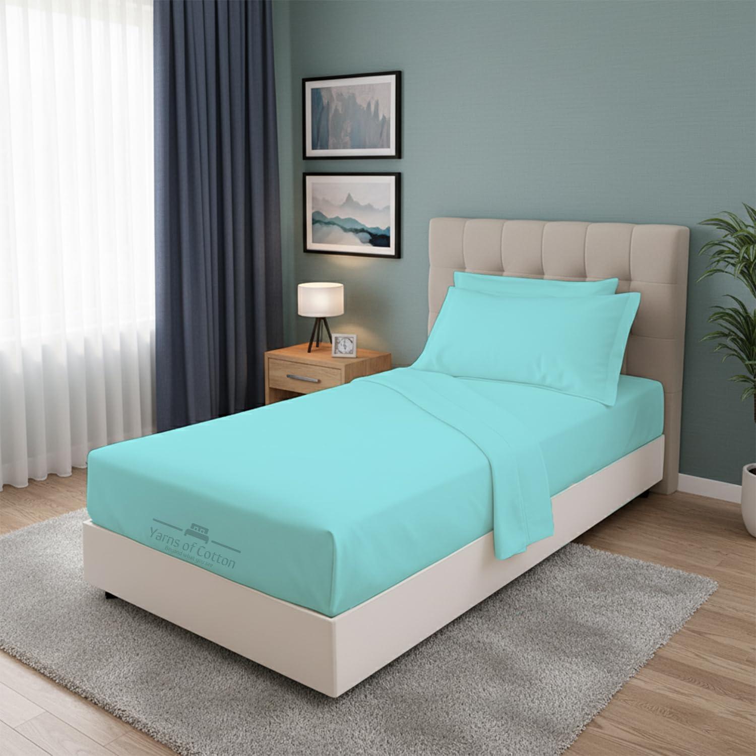 Yarns of Cotton Yarns of Cotton 4 Pcs Sheets for Cot Bunk Bed - 25 in x 75 in Taupe Solid - Cot Size Sheets 4\"-8\" Deep Pocket - Perfect for Cot Size Bunk Beds/Narrow Twin/Rv Bunk/Guest Bed/Camping Cot