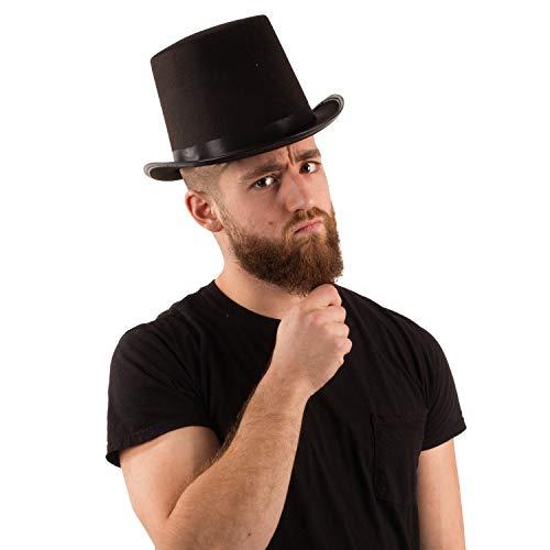 Funny Party Hats Funny Party Hats Felt Top Hats - 2 Pack - 1 Black & 1 White Top Hat Costume Hats