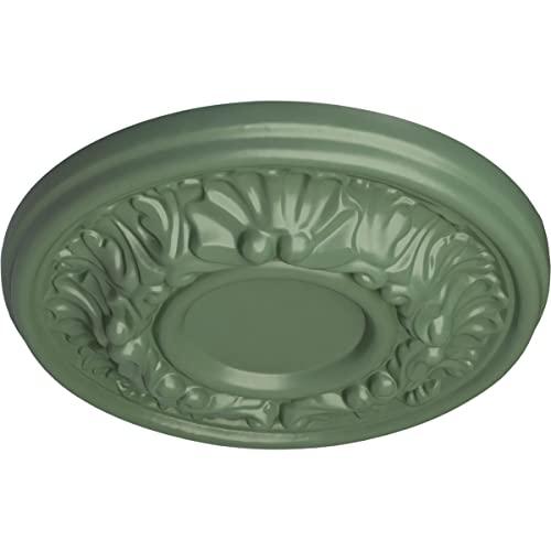 Ekena Millwork Ekena Millwork CM07ODAGF Odessa Ceiling Medallion, 7 1/2\"OD x 1 1/8\"P (Fits Canopies up to 2 1/2\"), Hand-Painted Athenian Green