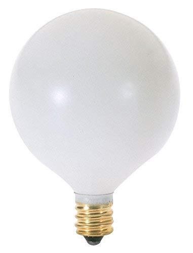 Satco Satco 15G16 1/2/W Incandescent Globe Light, 15W E12 G16 1/2, Satin White Bulb [Pack of 24]