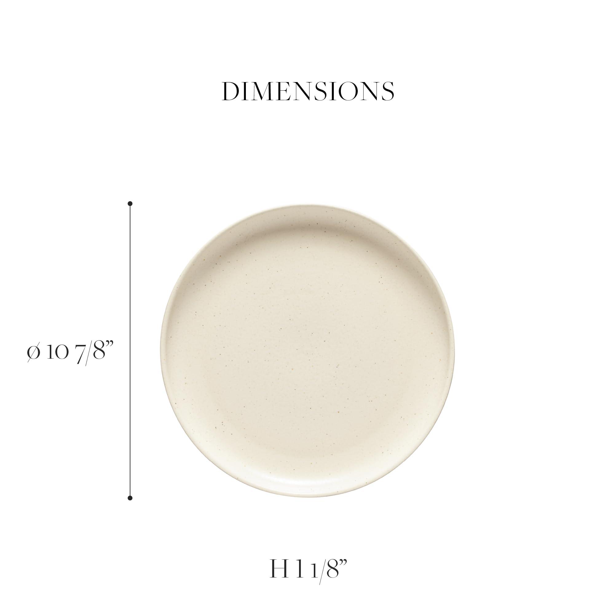 Casafina Casafina Ceramic Stoneware 4-Piece Place Setting Service for 1, Pacifica Collection, Vanilla | Microwave & Dishwasher Safe Dinnerware Set | Food Safe Glazing | Restaurant Quality Tableware