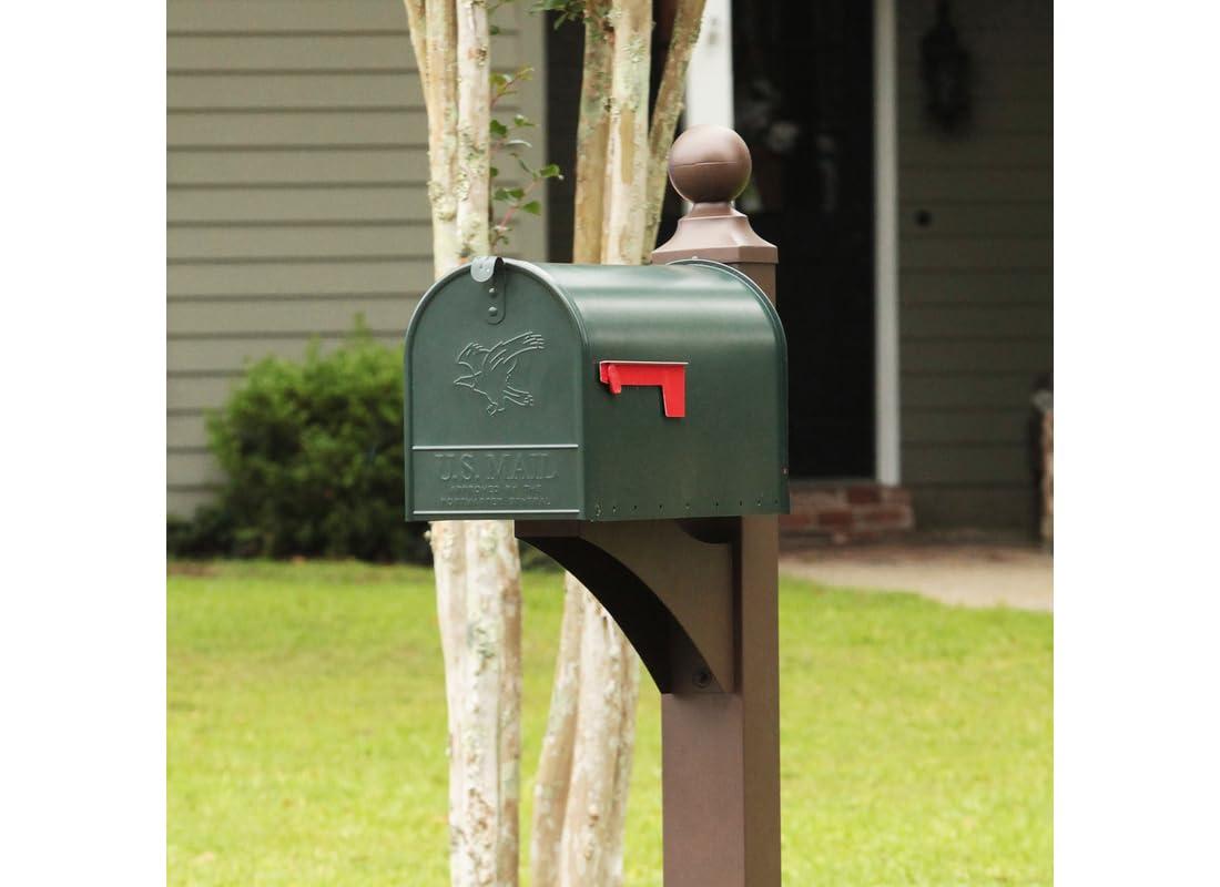 Gibraltar Mailboxes Gibraltar Mailboxes Elite Large Capacity Galvanized Steel Green, Post-Mount Mailbox, E1600G00