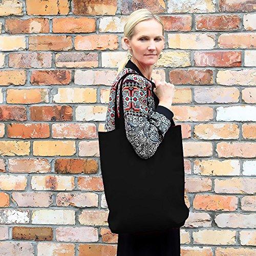 Augbunny Augbunny 100% Cotton Canvas Shopping Tote Bag Grocery Bag 4-pack