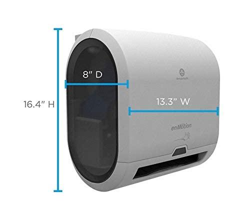 enMotion Georgia Pacific Enmotion 59437 Impulse 8 Automated Touchless Paper Towel Dispenser, Translucent White