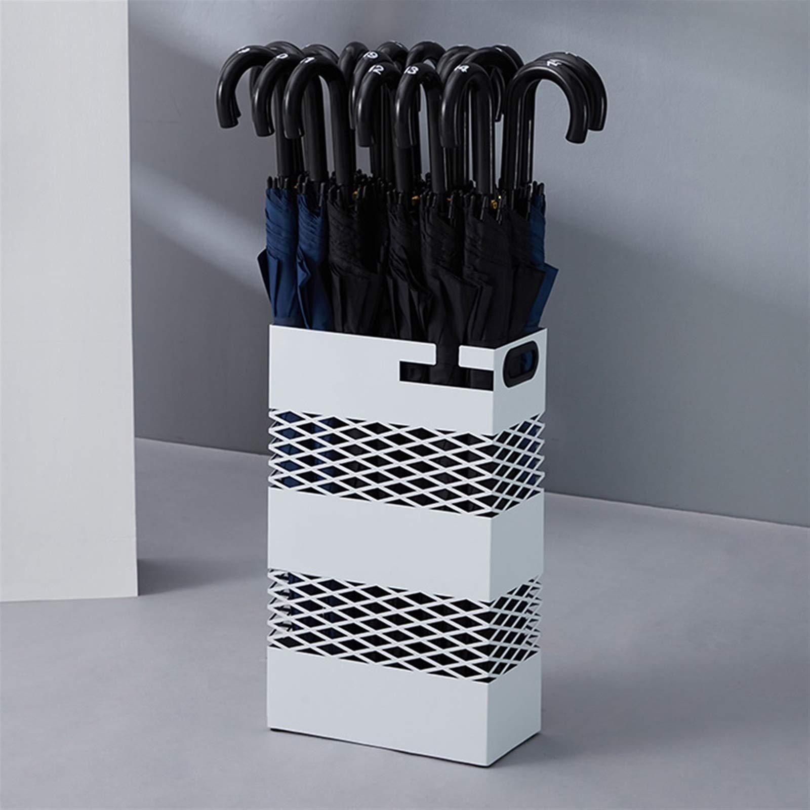 Umbrella Racks Umbrella Racks WXYZ Umbrella Stand for Home Hotel Lobby, Can Store 20 Umbrellas, with Independent Drip Tray, 30x15x50cm (Color : White)