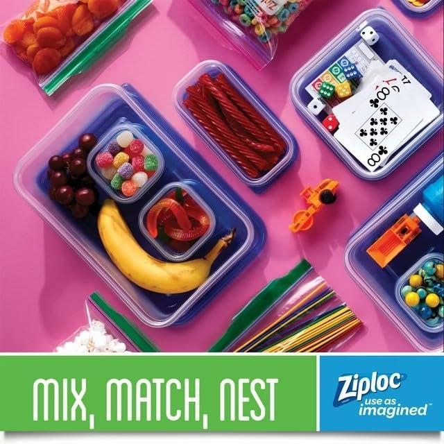 Ziploc Ziploc Storage Containers with SmartSnap Technology, Deep Square, 1.25Q, 3 Pack