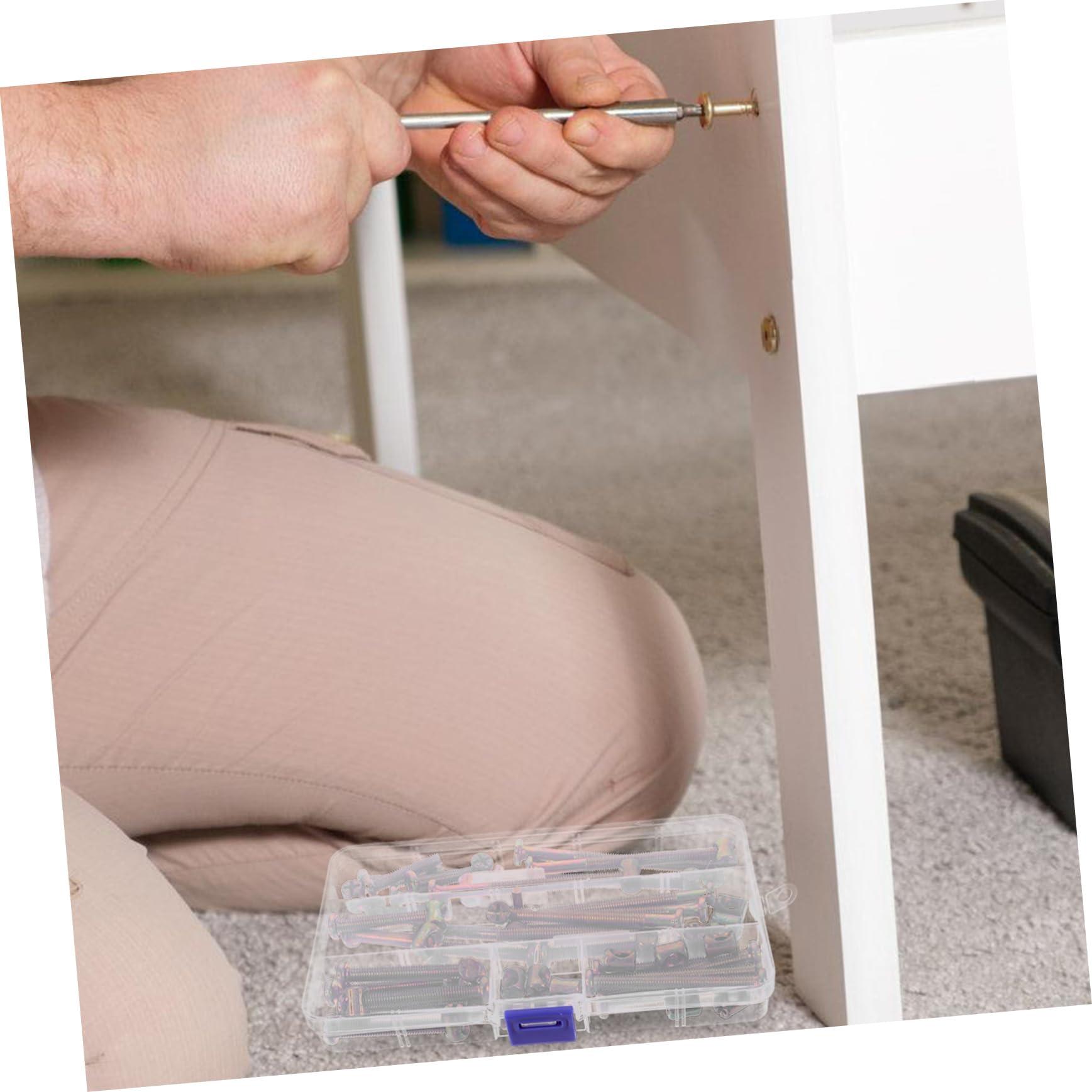 Veemoon Veemoon 1 Box Boxed Screws and Nuts Parts for Bolts Wood Bed Replacement Parts DIY Screws Barrel Nut Wood Bed Screws Replacement Wooden Bed Hardware Furniture Combination Bed Frame