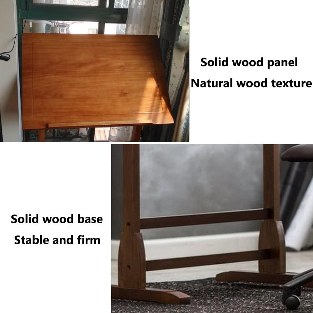 AGYHAM Drafting Table Desk Art & Craft Work Station Drawing Desk Adjustable Angle Drawing Artist Desk, Solid Pine Wood Artist Table (Size : 135x80x96cm)