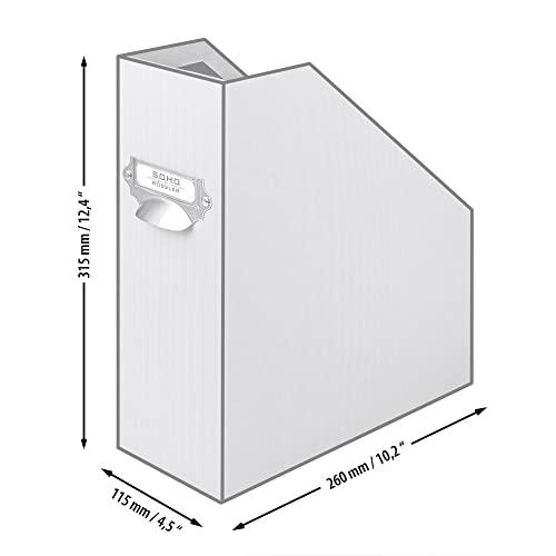 Rssler Papier Rssler SOHO 115mm A4 Magazine Box with Handle and Index Holder - Navy Blue