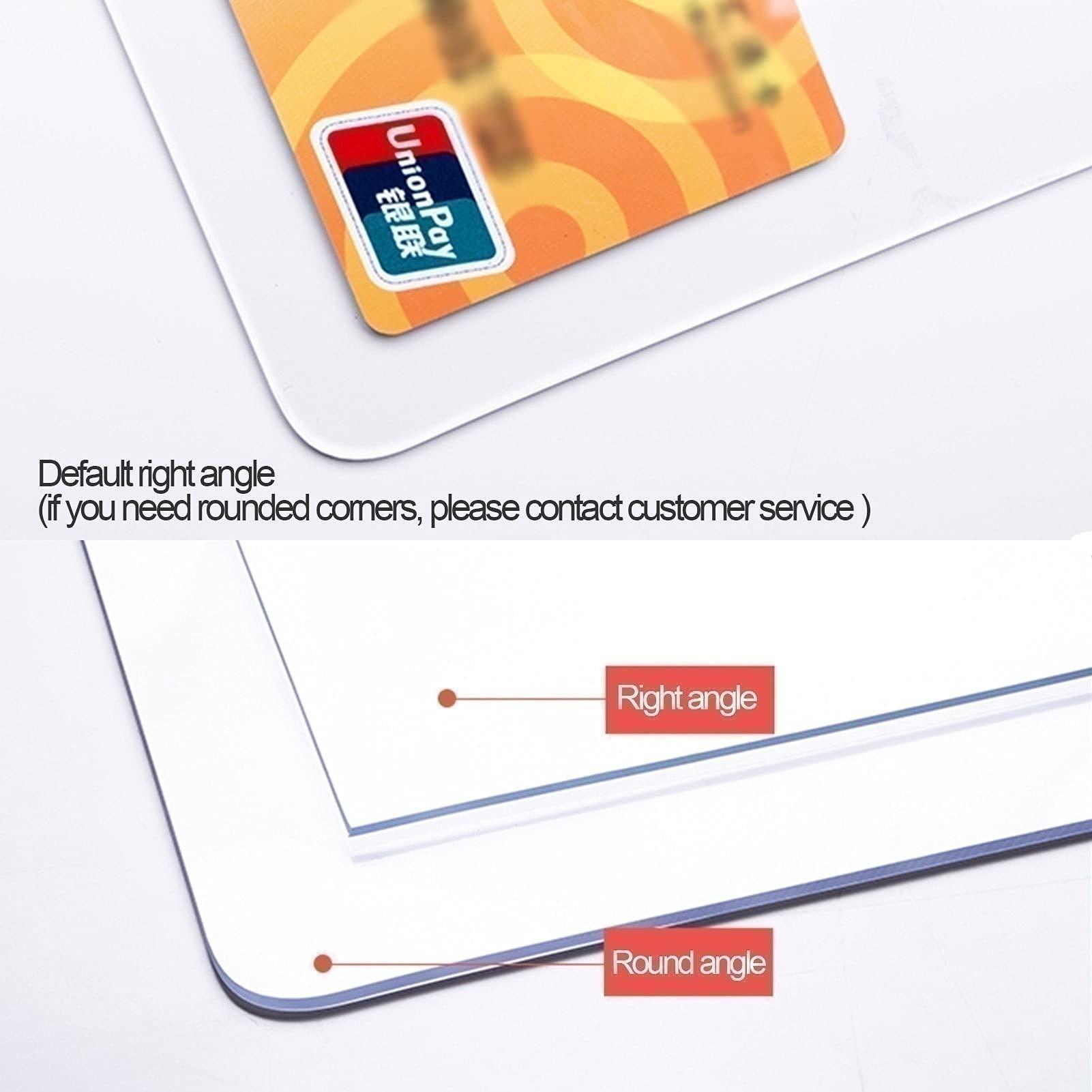 DTDMY Transparent Table Cover Protector Desk Pad Heat Resistant Clear PVC Table Cloth Protective Desk Top Vinyl Cloth Dining Room Protection Carpet Floor Pad/Table Clothes Rectangular